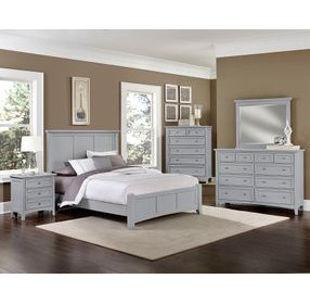 Bonanza Gray California King Mansion Panel Bed