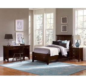 Bonanza Merlot Kids Mansion Storage Panel Bedroom Set