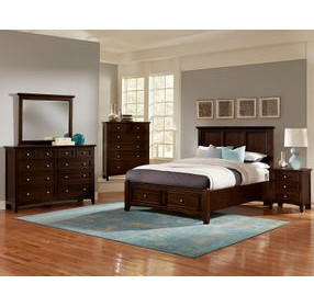 Bonanza Merlot Mansion Storage Panel Bedroom Set