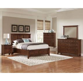 Bonanza Cherry Queen Mansion Storage Panel Bed
