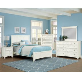 Bonanza White Mansion Panel Bedroom Set