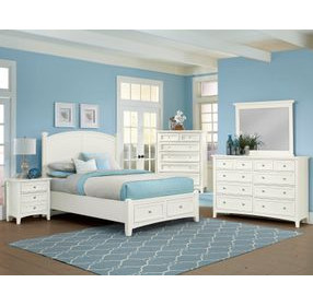 Bonanza White California King Poster Bed