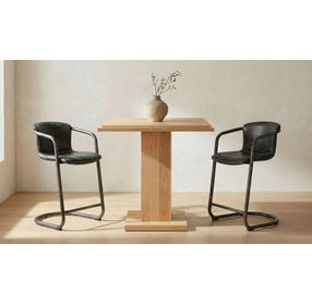 May Natural Oak Square Counter Height Table