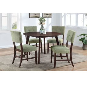 Tioga Green Upholstered Dining Chair Set of 2