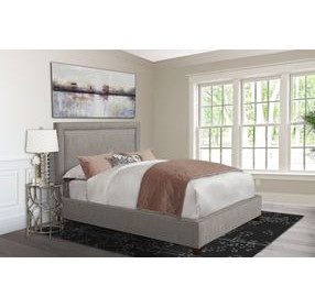 Cody Cork Natural Performance Fabric King Upholstered Panel Bed