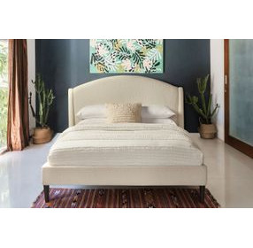 Crescent Milano Snow Queen Upholstered Panel Bed