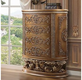 Constantine Brown and Gold 4 Drawer Chest