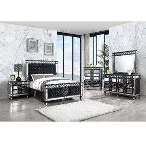 Varian II Black and Silver 8 Drawer Dresser