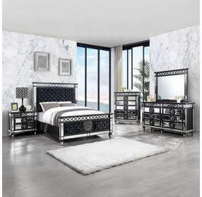 Varian II Black and Silver 5 Drawer Chest