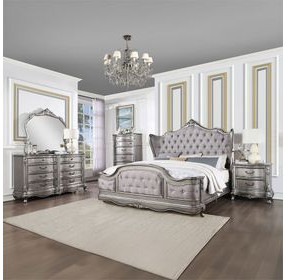 Ariadne Antique Platinum Arched Dresser Mirror