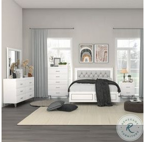 Casilda White 2 Drawer Nightstand