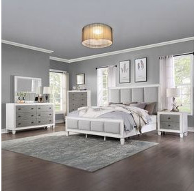 Katia Rustic Gray and Weathered White 5 Drawer Chest