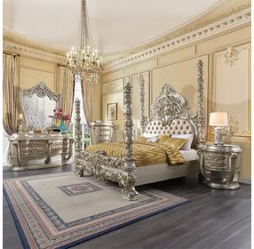 Danae Champagne and Gold 4 Drawer Dresser