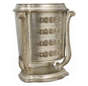 Danae Champagne and Gold 4 Drawer Chest