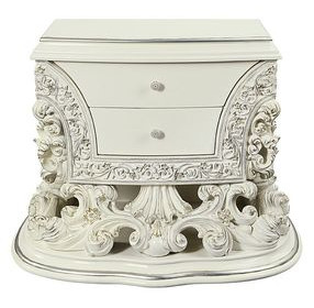 Adara Antique White 2 Drawer Nightstand