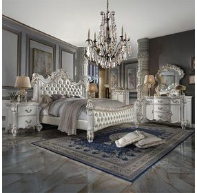 Vendome Antique Pearl 2 Drawer Nightstand