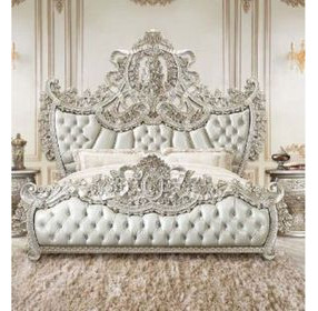 Sandoval Beige and Champagne Upholstered Panel Bedroom Set