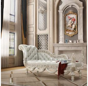 Sandoval Beige Upholstered 82" Accent Bench with Nailhead Trim