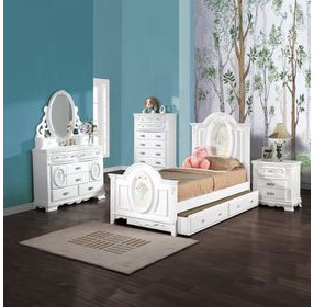 Flora White 6 Drawer Dresser