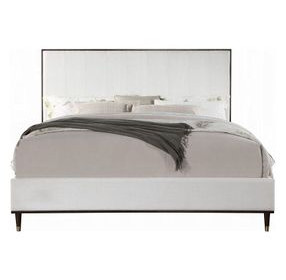 Carena White and Brown Upholstered Panel Bedroom Set