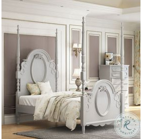 Flora Gray Full Poster Bed
