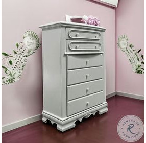 Flora Gray 5 Drawer Chest
