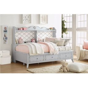 Edalene Gray Twin Daybed with USB Charging and Storage