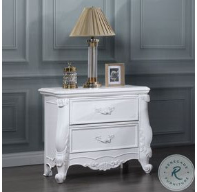 Latisha White 2 Drawer Nightstand