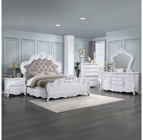 Latisha White Arched Dresser Mirror