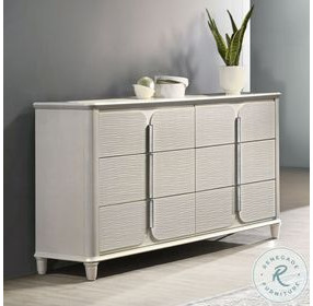 Laveda Pearl White 6 Drawer Dresser