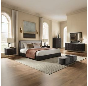 Clayten White and Espresso 6 Drawer Dresser with Marble Top