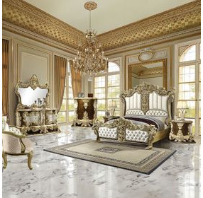 Desiderius Beige Upholstered Accent Bench with Tufted and Nailhead Trim