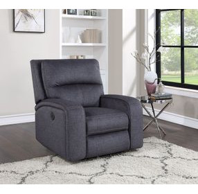 Lovell Gray Power Reclining Chair with USB Charging