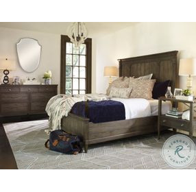 Montgomery Brown Rustic King Panel Platform Bed