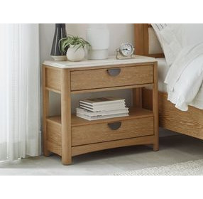 Escape Glazed Natural Oak Nightstand