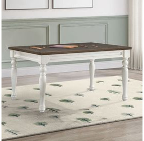 Joanna Brown and Cream 42" Rectangular Kids Dining Table