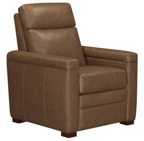Fortmere Renaissance Tobacco Leather Manual Pushback Recliner