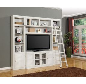Boca Cottage White 5 Piece Entertainment Wall