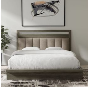 Pure Modern Moonstone Performance Fabric King Platform Bed