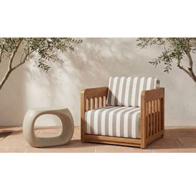 Albers Cream Outdoor Stool
