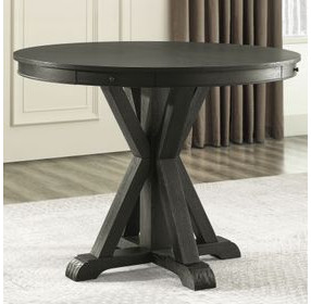 Rylie Black 48" Round Counter Height Table