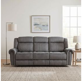 Brennen Charcoal Double Reclining Sofa