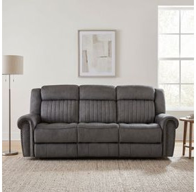 Brennen Charcoal Power Double Reclining Sofa