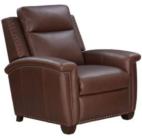 Briar Clifton Chocolate Leather Power Recliner with Power Headrest
