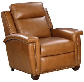 Briar Elwood Saddle Leather Power Recliner with Power Headrest