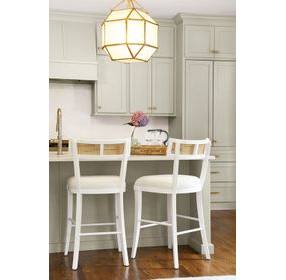 Britta Matte White Lacquer Counter Height Stool