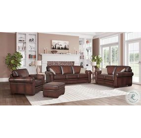 Danforth Caramel Leather 70" Loveseat