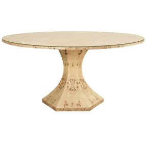 Bryce Brown 60" Round Glass Top Dining Table