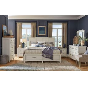 Silverwillow Egg Shell White 9 Drawer Dresser with Rectangular Mirror