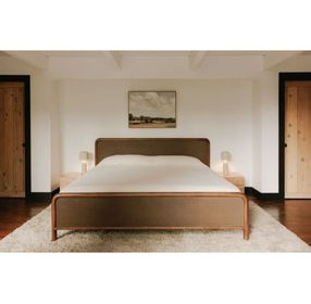 Rye Warm Brown King Panel Bed
